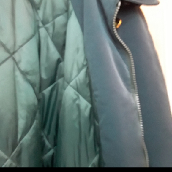 Dark Green Puffer Jacket Trench Coat 22 24 - Picture 4 of 8